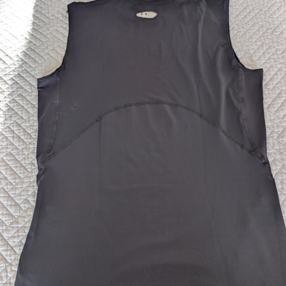 NWT Under Armour HeatGear Compression Sleeveless Compression Shirt Black Size XL - Picture 7 of 8